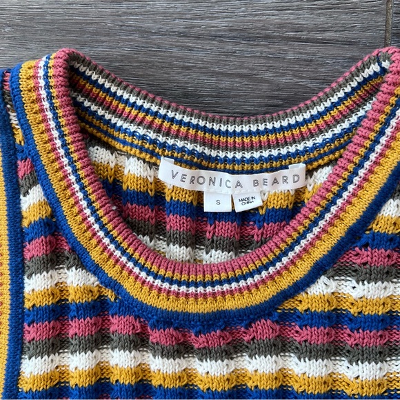 Veronica Beard Jerrel striped knit cotton tank top - Picture 3 of 5